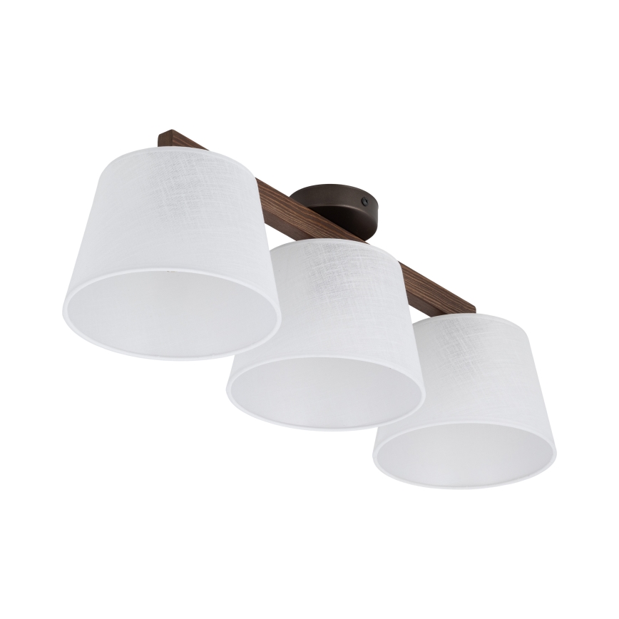 Brilagi - Flush-mounted ceiling light LATTE 3xE27/60W/230V pine/white