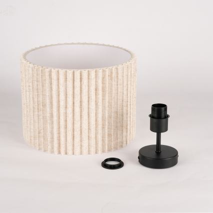 Brilagi - Flush-mounted ceiling light NORDIC WAVE 1xE27/15W/230V Ø 32 cm linen/black