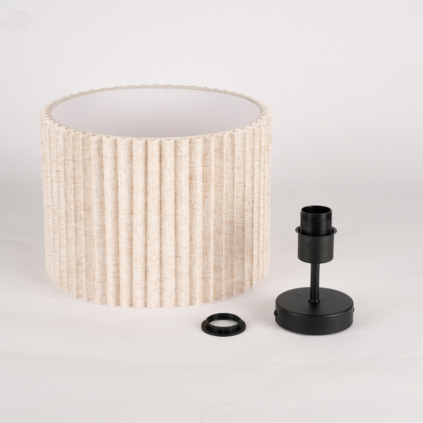 Brilagi - Flush-mounted ceiling light NORDIC WAVE 1xE27/15W/230V Ø 32 cm linen/black