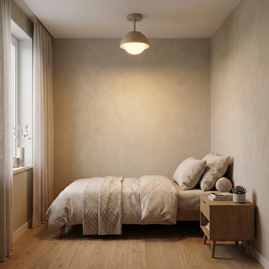 Brilagi - Flush-mounted chandelier 1xE27/60W/230V beige/gold