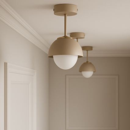 Brilagi - Flush-mounted chandelier 1xE27/60W/230V beige/gold