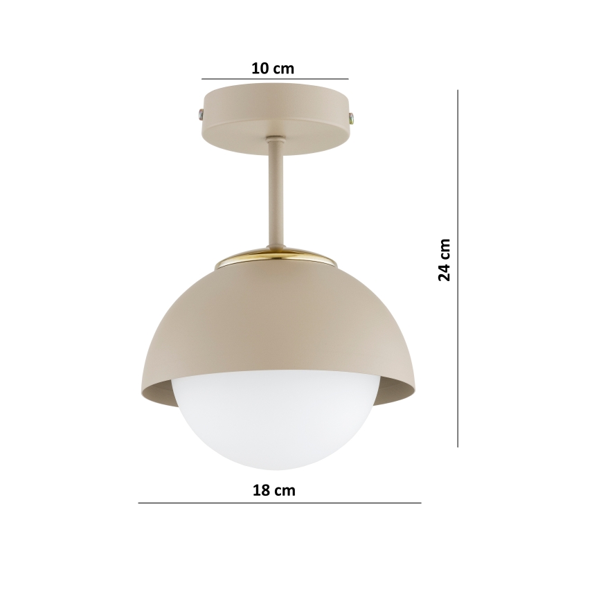 Brilagi - Flush-mounted chandelier 1xE27/60W/230V beige/gold