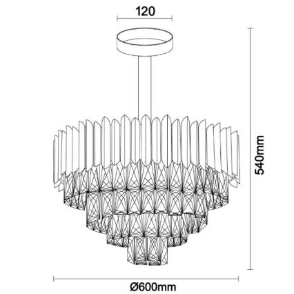 Brilagi - Flush-mounted chandelier CARLOS 9xE14/40W/230V Ø 60 cm