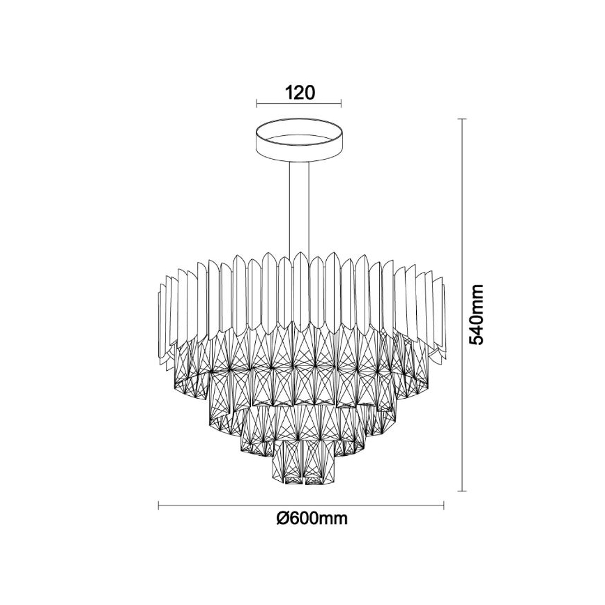 Brilagi - Flush-mounted chandelier CARLOS 9xE14/40W/230V Ø 60 cm