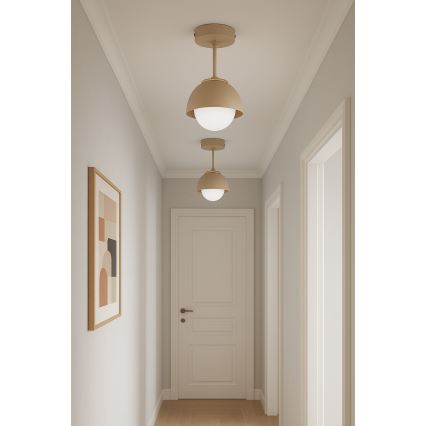 Brilagi - Flush-mounted chandelier COSMO 1xE27/60W/230V beige/gold