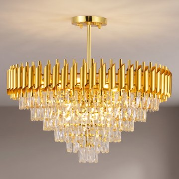 BRILAGI - Flush-mounted chandelier ECLIPSE 12xE14/10W/230V Ø 78 cm gold
