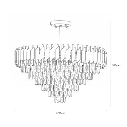 BRILAGI - Flush-mounted chandelier ECLIPSE 12xE14/10W/230V Ø 78 cm gold