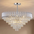 BRILAGI - Flush-mounted chandelier ECLIPSE 12xE14/10W/230V Ø 78 cm silver