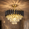 Brilagi - Flush-mounted chandelier ECLIPSE 5xE14/10W/230V Ø 38 cm black/gold