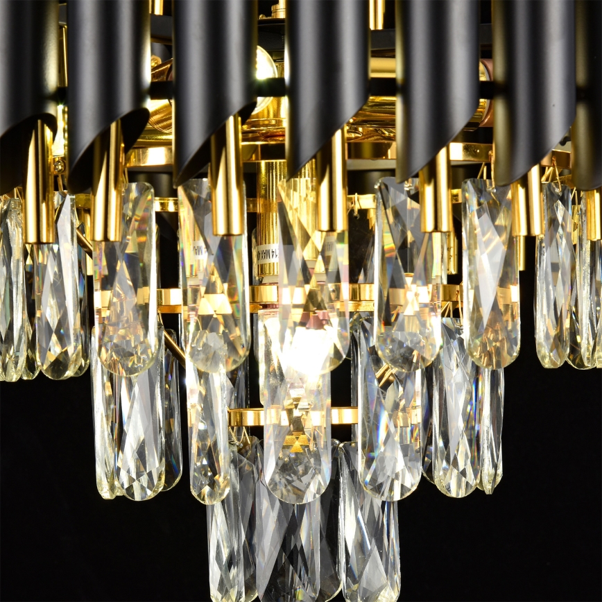 Brilagi - Flush-mounted chandelier ECLIPSE 5xE14/10W/230V Ø 38 cm black/gold