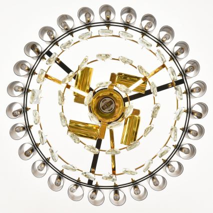 Brilagi - Flush-mounted chandelier ECLIPSE 5xE14/10W/230V Ø 38 cm black/gold