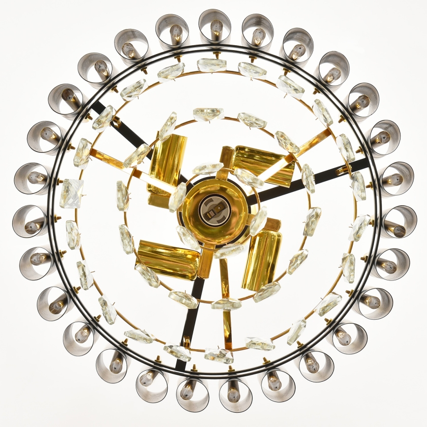 Brilagi - Flush-mounted chandelier ECLIPSE 5xE14/10W/230V Ø 38 cm black/gold