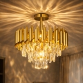 Brilagi - Flush-mounted chandelier ECLIPSE 5xE14/10W/230V Ø 38 cm gold