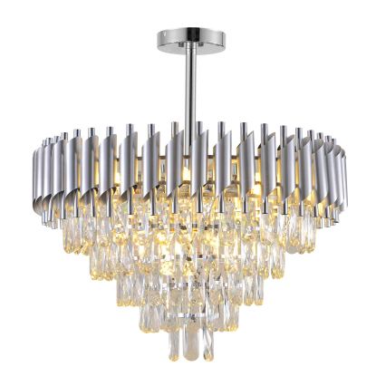 BRILAGI - Flush-mounted chandelier ECLIPSE 9xE14/10W/230V Ø 58 cm silver