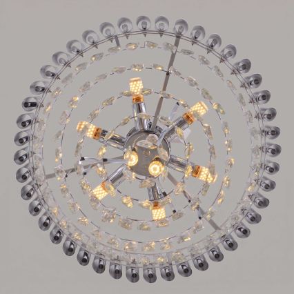 BRILAGI - Flush-mounted chandelier ECLIPSE 9xE14/10W/230V Ø 58 cm silver