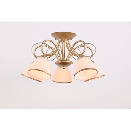 Brilagi - Flush-mounted chandelier FRED 5xE27/60W/230V Ø 59 cm gold