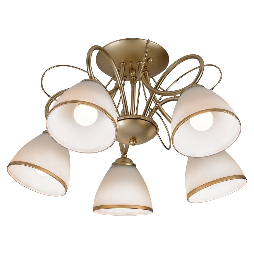 Brilagi - Flush-mounted chandelier FRED 5xE27/60W/230V Ø 59 cm gold