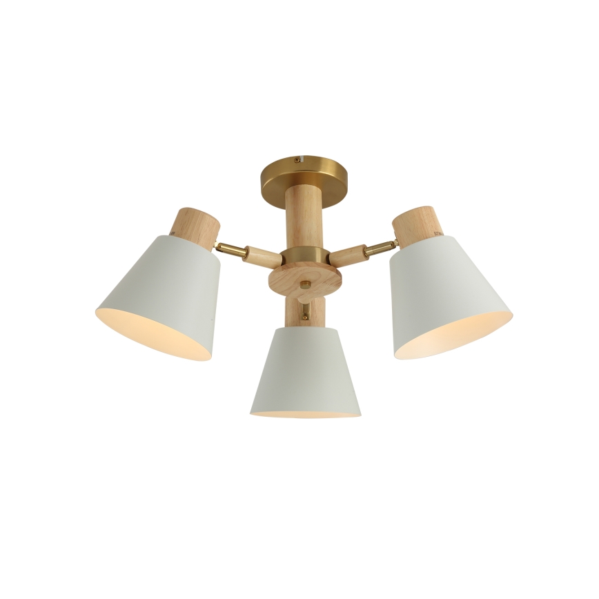 Brilagi - Flush-mounted chandelier LUND WOOD 3xE27/40W/230V Ø 50 cm wood