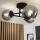Brilagi - Flush-mounted chandelier MALIVA 3xE14/15W/230V black/smoky