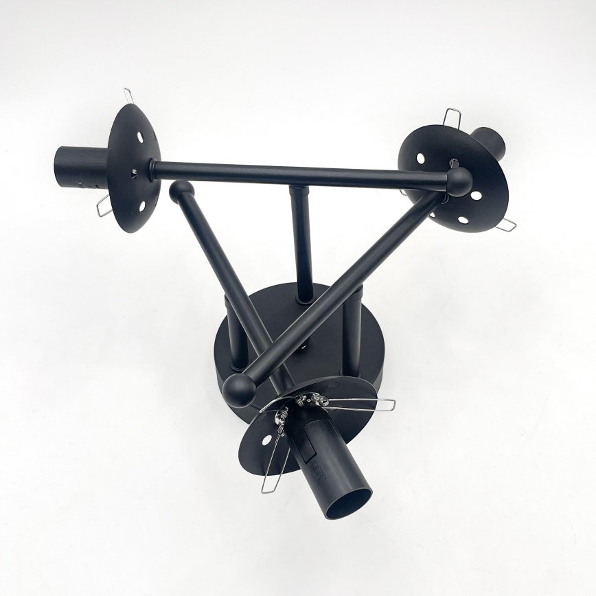 Brilagi - Flush-mounted chandelier MALIVA 3xE14/15W/230V black/smoky