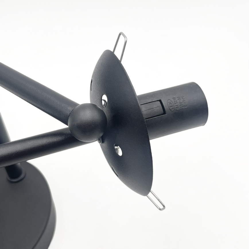 Brilagi - Flush-mounted chandelier MALIVA 3xE14/15W/230V black/smoky