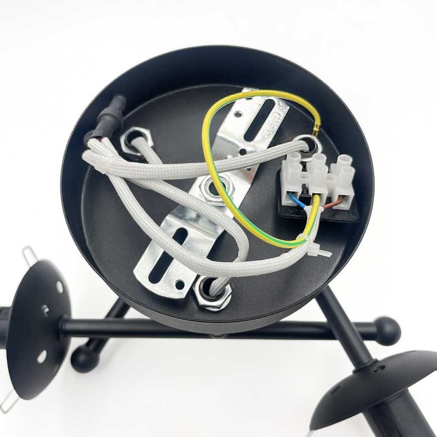 Brilagi - Flush-mounted chandelier MALIVA 3xE14/15W/230V black/smoky