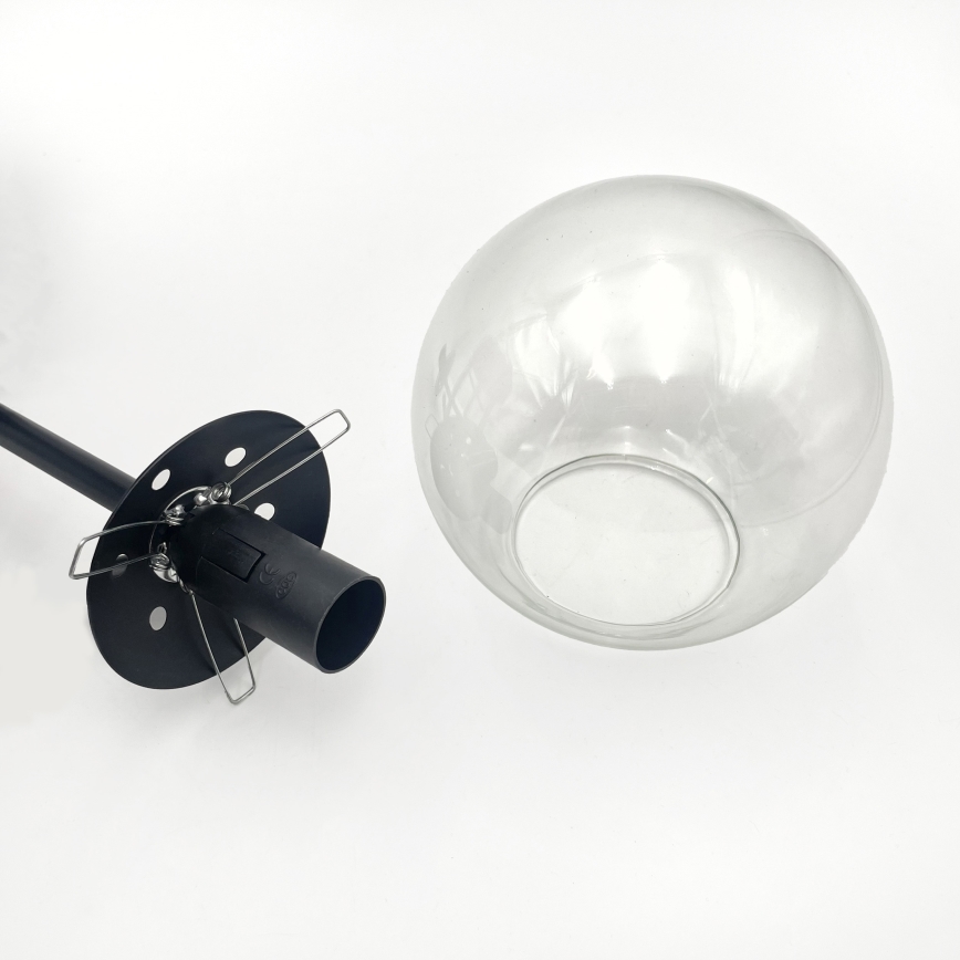 Brilagi - Flush-mounted chandelier MALIVA 4xE14/15W/230V Black/Clear