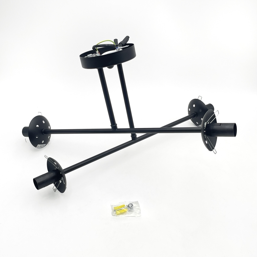 Brilagi - Flush-mounted chandelier MALIVA 4xE14/15W/230V Black/Clear