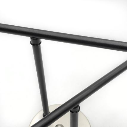 Brilagi - Flush-mounted chandelier MALIVA 4xE14/15W/230V matte chrome/smoked