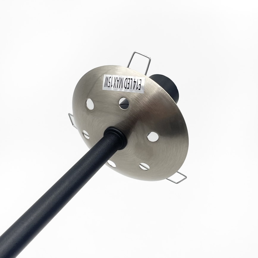 Brilagi - Flush-mounted chandelier MALIVA 4xE14/15W/230V matte chrome/smoked