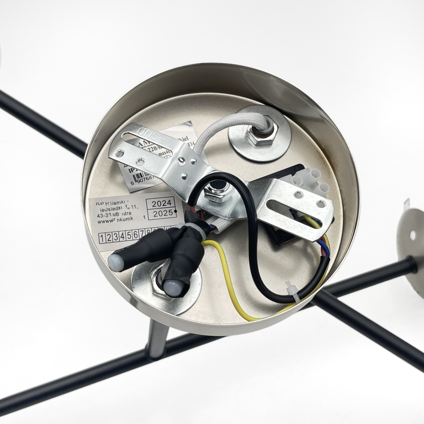 Brilagi - Flush-mounted chandelier MALIVA 4xE14/15W/230V matte chrome/smoked