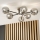 Brilagi - Flush-mounted chandelier MALIVA 6xE14/15W/230V matte chrome/smoked