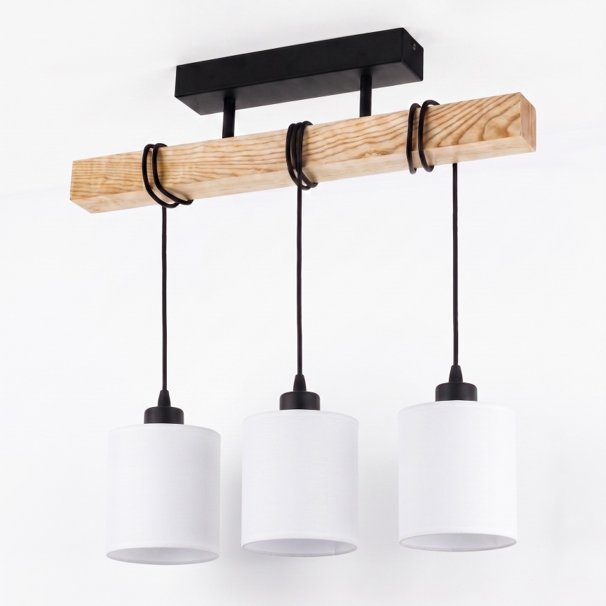 BRILAGI - Flush-mounted chandelier NUBILA 3xE27/60W/230V pine/white
