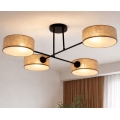 Brilagi - Flush-Mounted Chandelier VIRGO 4xE14/40W/230V beige/black