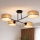 Brilagi - Flush-Mounted Chandelier VIRGO 4xE14/40W/230V beige/black