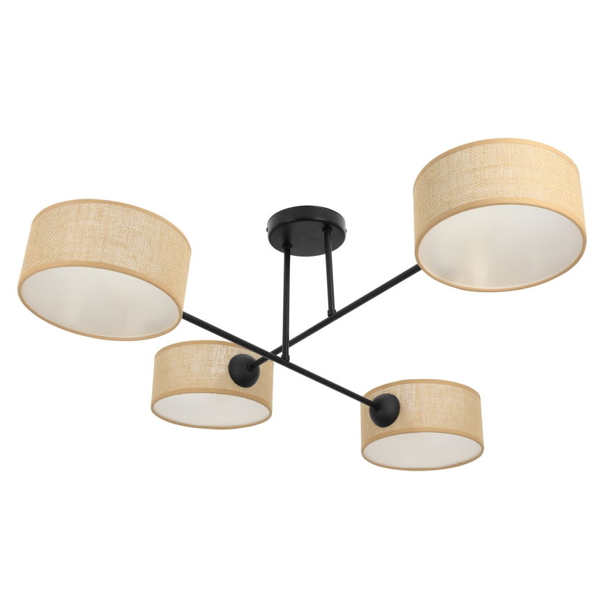 Brilagi - Flush-Mounted Chandelier VIRGO 4xE14/40W/230V beige/black