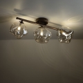 Brilagi - Flush-mounted chandelier VULCANO 3xG9/8W/230V bronze/smoked beige