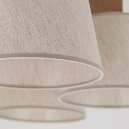 Brilagi - Flush‑mount chandelier LATTE SABIA 5xE27/15W/230V pine/cream