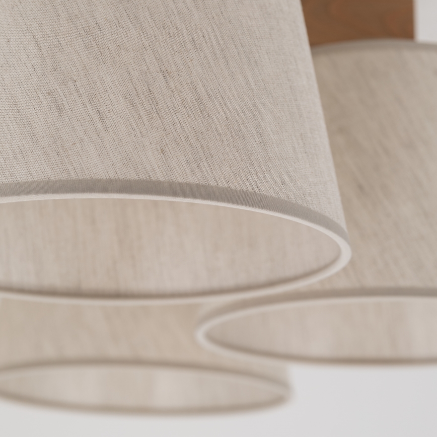 Brilagi - Flush‑mount chandelier LATTE SABIA 5xE27/15W/230V pine/cream