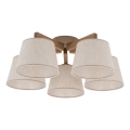 Brilagi - Flush‑mount chandelier LATTE SABIA 5xE27/60W/230V pine/cream