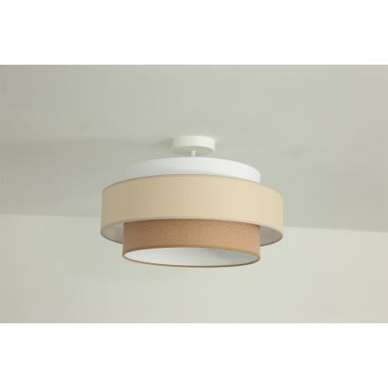 Brilagi - Flush‑mount chandelier RESNA 1xE27/60W/230V Ø 40 cm cream/beige