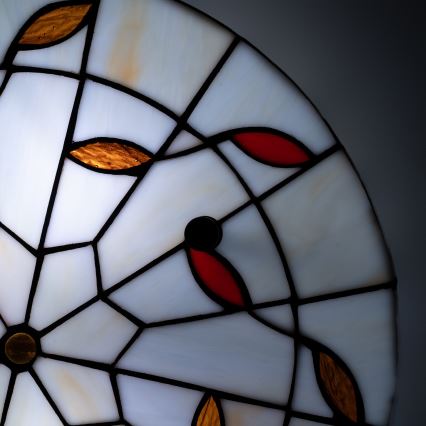 Brilagi - FOLIA Tiffany stained-glass ceiling light, 3xE27/60W/230V, Ø 40 cm