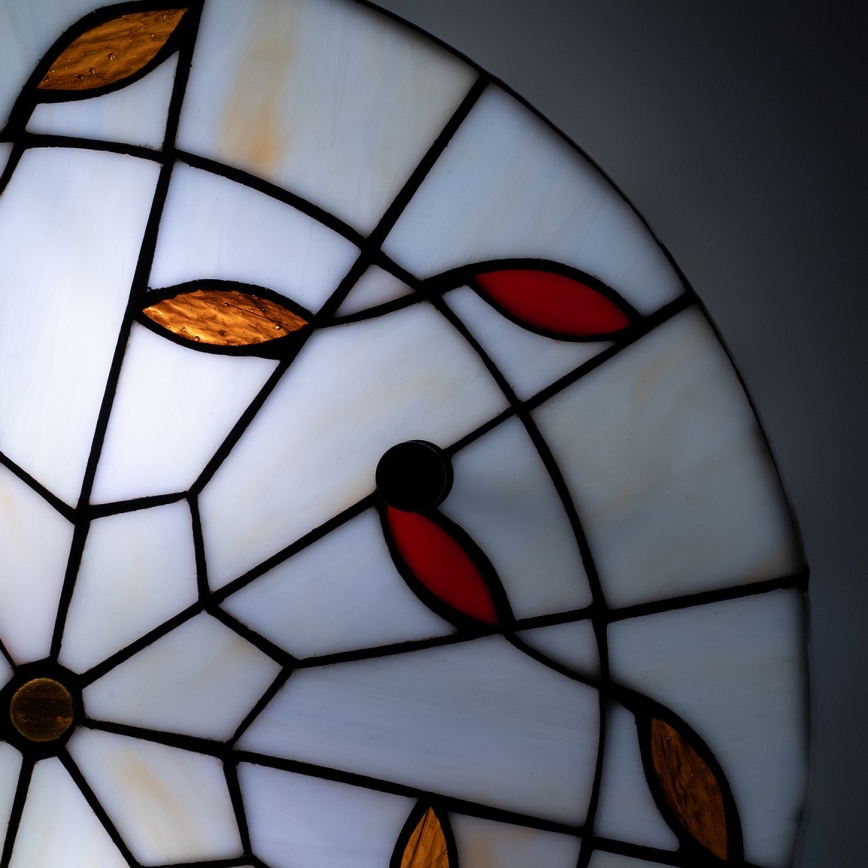 Brilagi - FOLIA Tiffany stained-glass ceiling light, 3xE27/60W/230V, Ø 40 cm