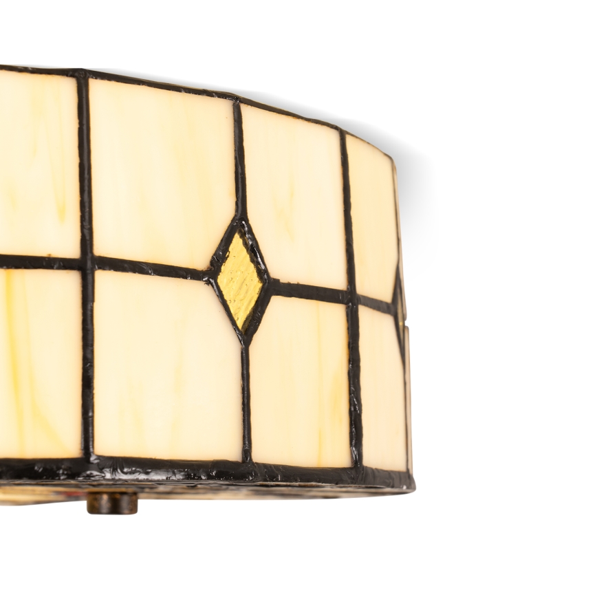 Brilagi - FOLIA Tiffany stained-glass ceiling light, 3xE27/60W/230V, Ø 40 cm