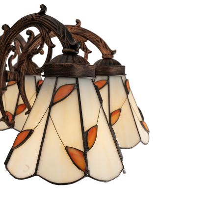 Brilagi - FOLIA Tiffany stained-glass flush-mount chandelier 6xE27/60W/230V pr. 60 cm