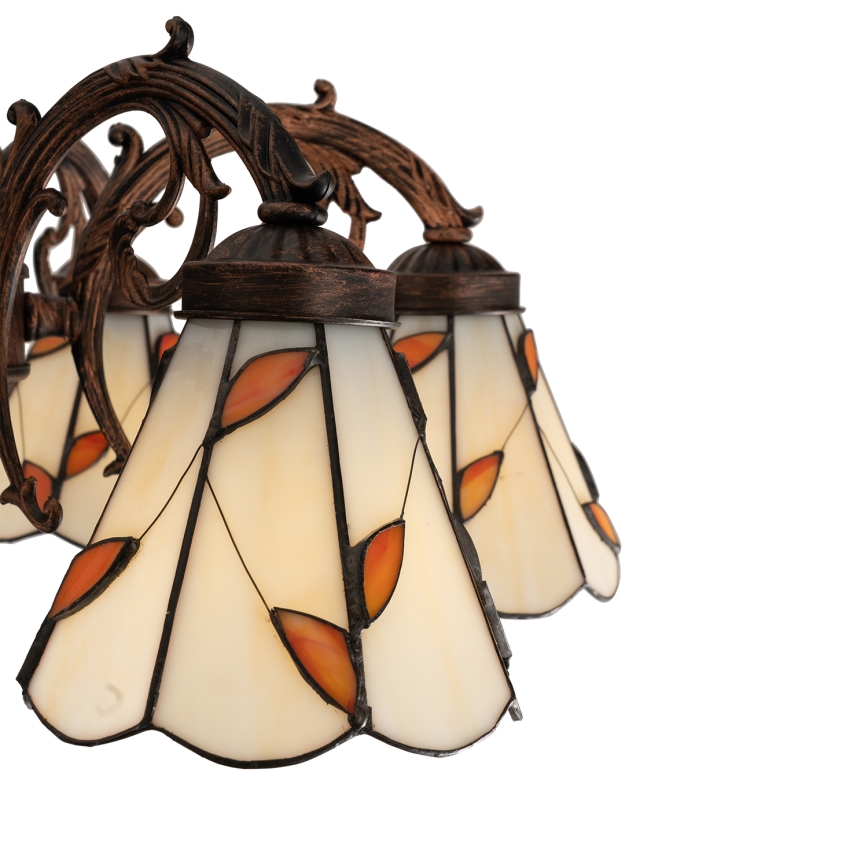 Brilagi - FOLIA Tiffany stained-glass flush-mount chandelier 6xE27/60W/230V pr. 60 cm
