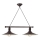 Brilagi - FORGE Cable-Hung Pendant 2xE27/60W/230V Black