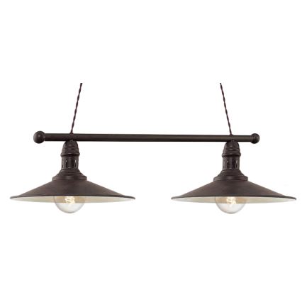 Brilagi - FORGE Cable-Hung Pendant 2xE27/60W/230V Black