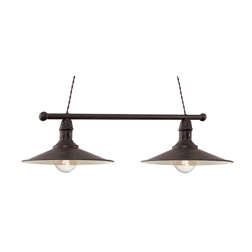 Brilagi - FORGE Cable-Hung Pendant 2xE27/60W/230V Black