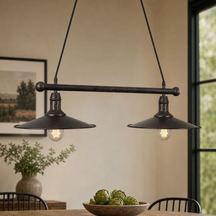 BRILAGI - FORGE Cable Pendant Light 2xE27/60W/230V, Brown